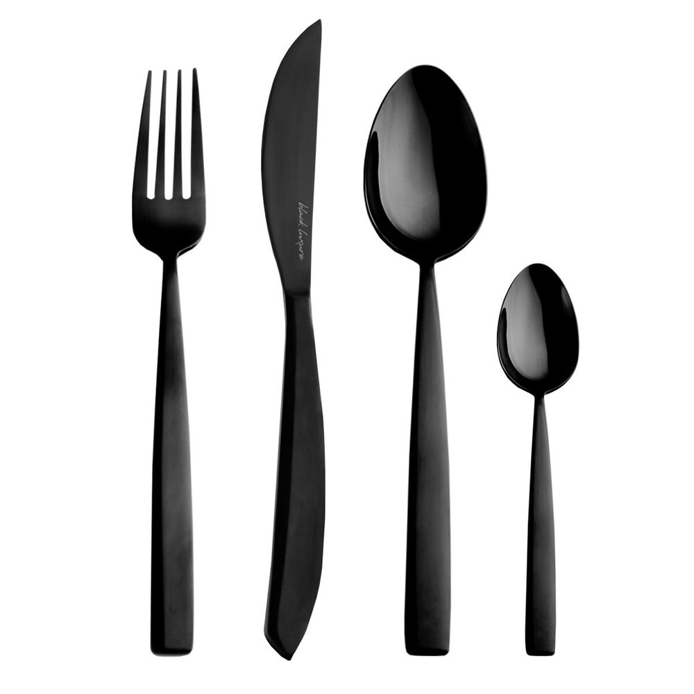 Levně Jídelní příbory BLACK Luxure 24 dílů