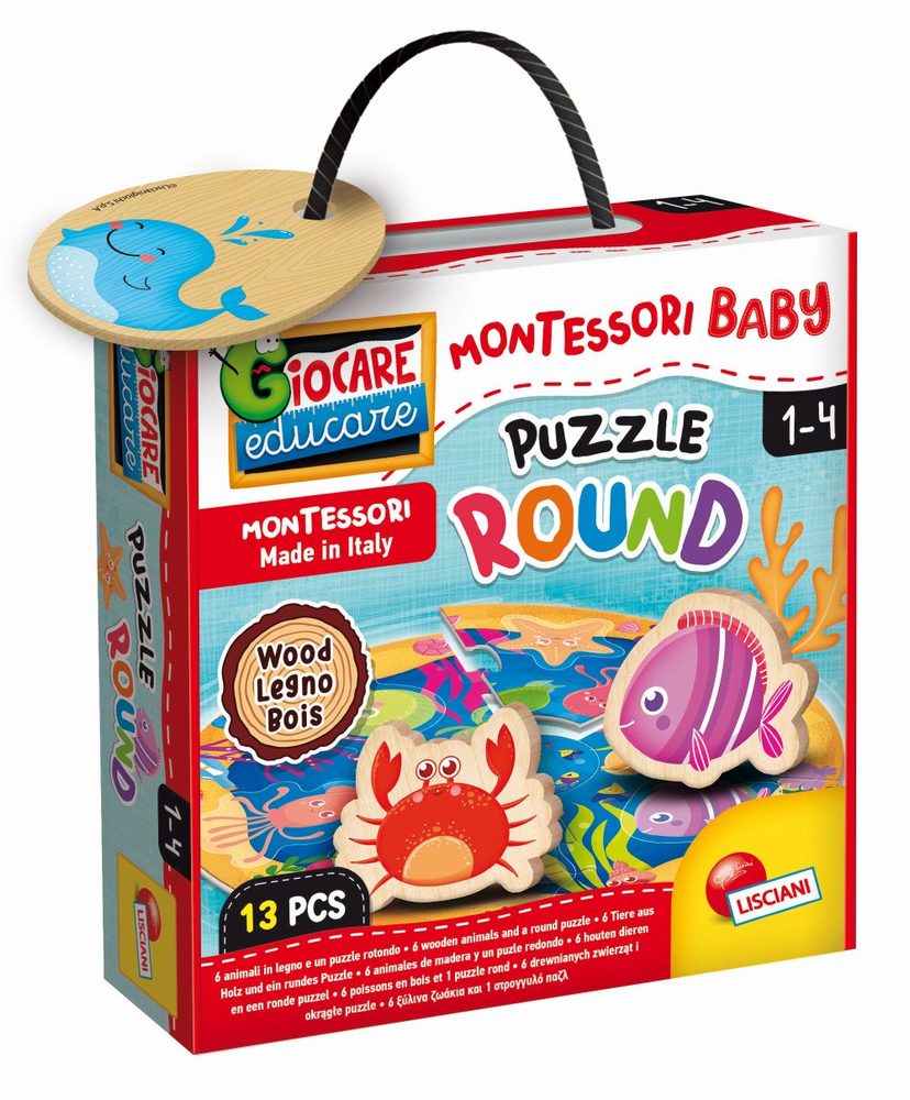 Levně MONTESSORI DŘEVĚNÉ PUZZLE KRUH