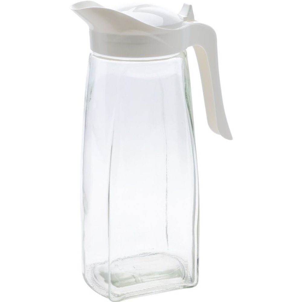Levně EXCELLENT HOUSEWARE Skleněná konvice na čaj i vodu 1,5 l bílá KO-024001980bila