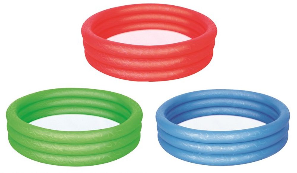 Levně Bestway Nafukovací bazén 3 barvy (červená, zelená, modrá), průměr 122 cm, výška 25 cm