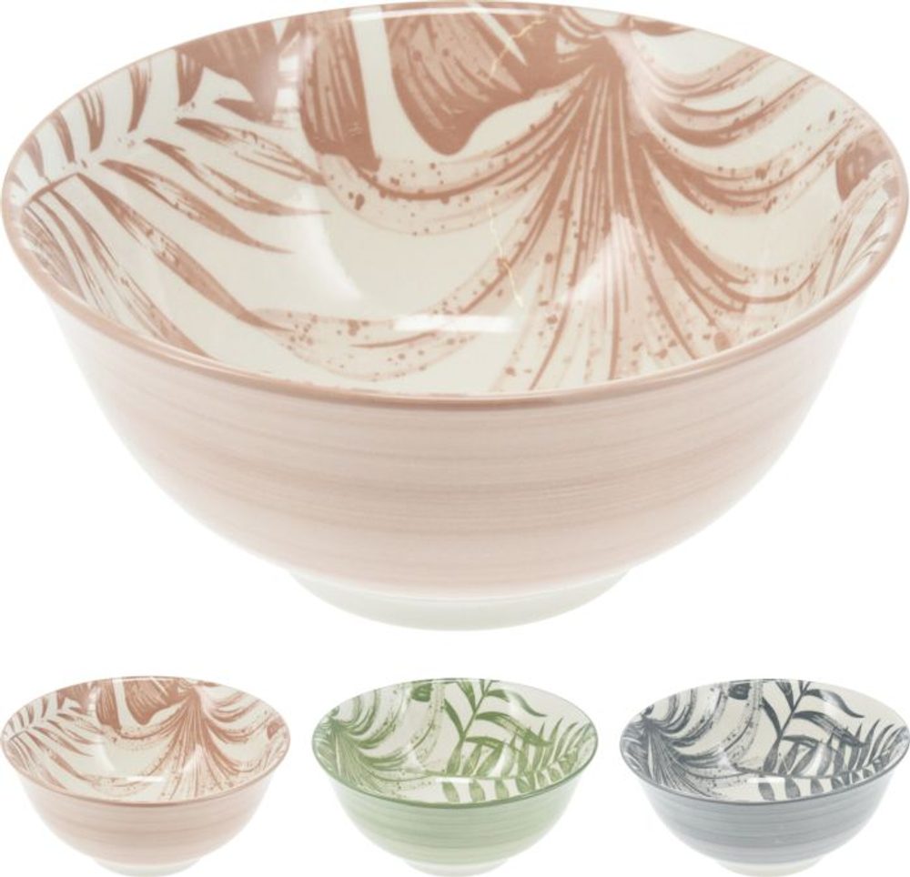 Levně miska 500ml, LISTY, mix barev, porcelán