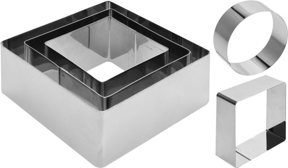 Levně forma na přílohy-3ks set, kov