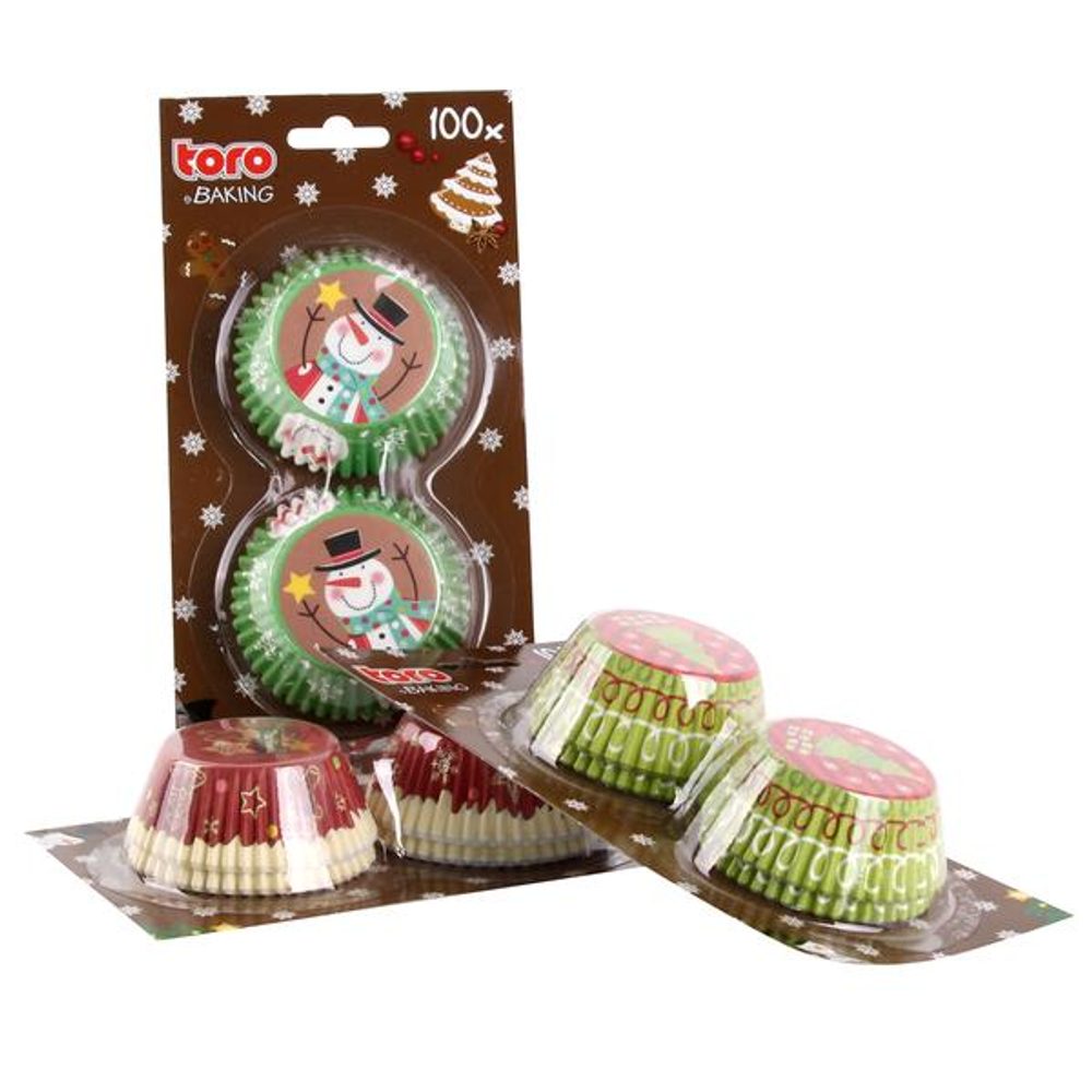 Levně TORO FORMIČKA NA MUFFINY 5X3,2CM,100KS,PAPÍR,VÁNOČNÍ MO