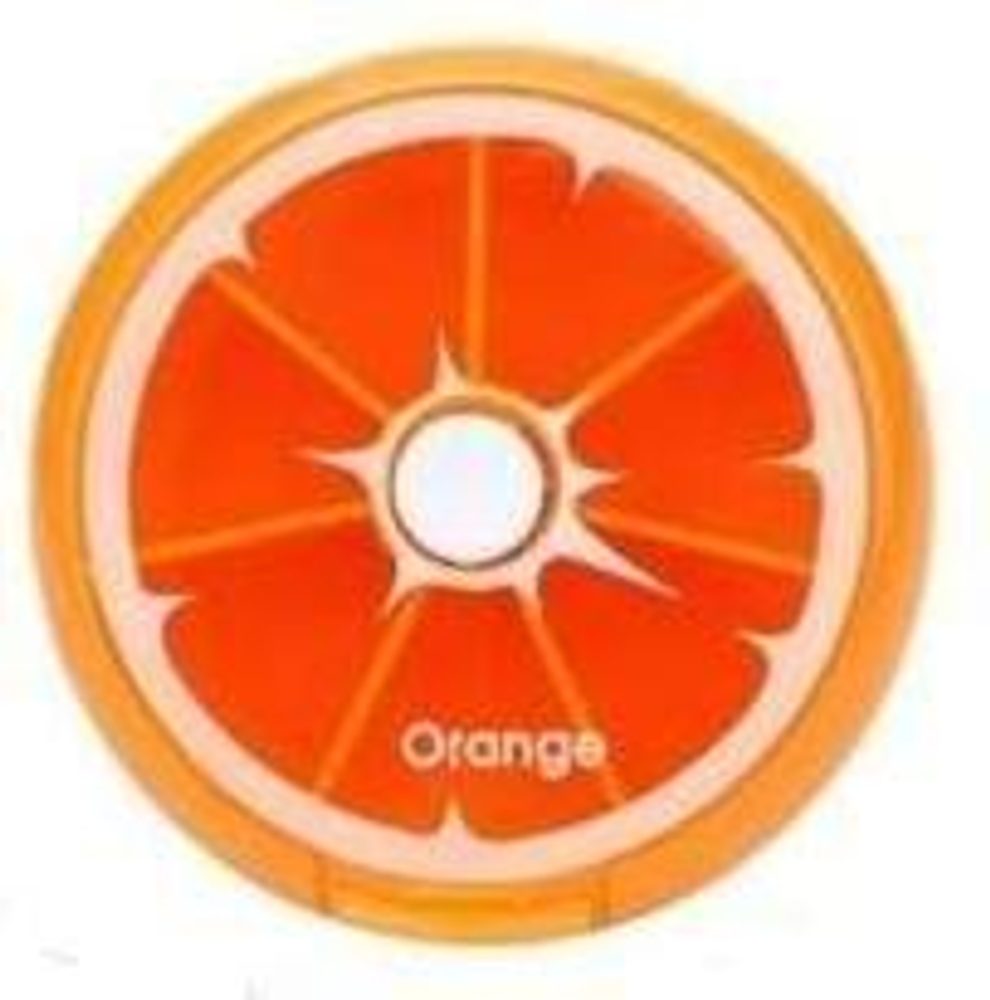 TORO DÁVKOVAČ NA LÉKY KULATÝ MOTIV POMERANČ 9X2,5CM