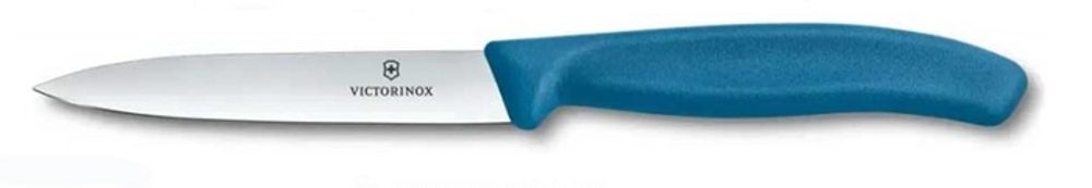 Levně nůž 10cm loupací, rovný, špičatý MODRÝ, VICTORINOX