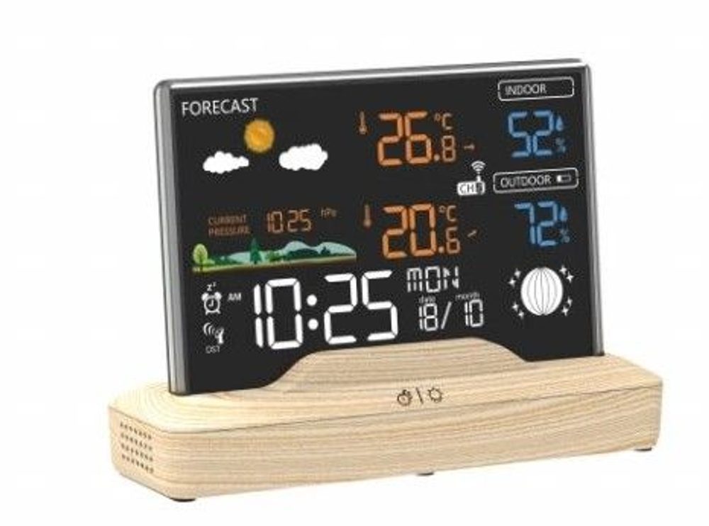 Levně meteostanice B 4960, LED posvícení, im.dřevo, BRAVO