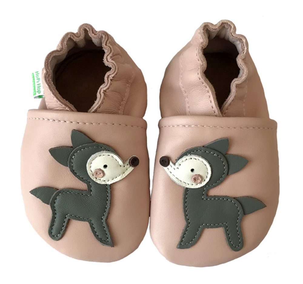 Levně Hopi Hop Barefoot kožené capáčky - srnka - XL