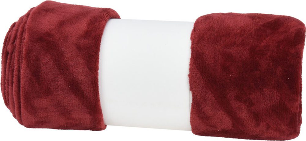 Levně HOMESTYLING Deka flanel 130 x 160 cm burgundy červená KO-AAE332050