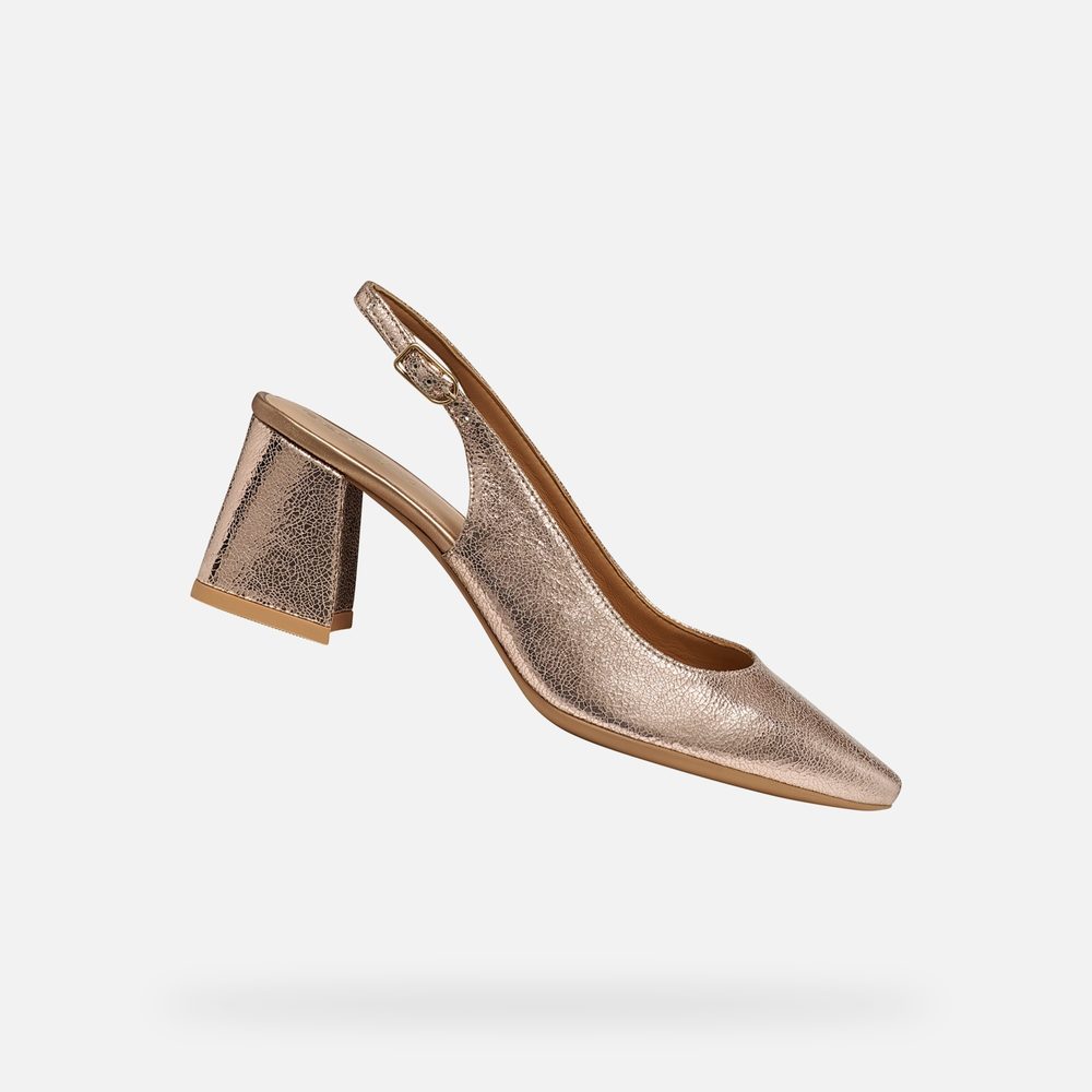 Růžové dámské lodičky Geox Giselda - 36