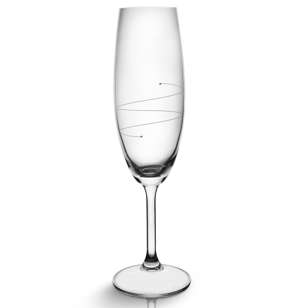 Levně Sklenice na sekt vlnka 0,22 l 2 ks