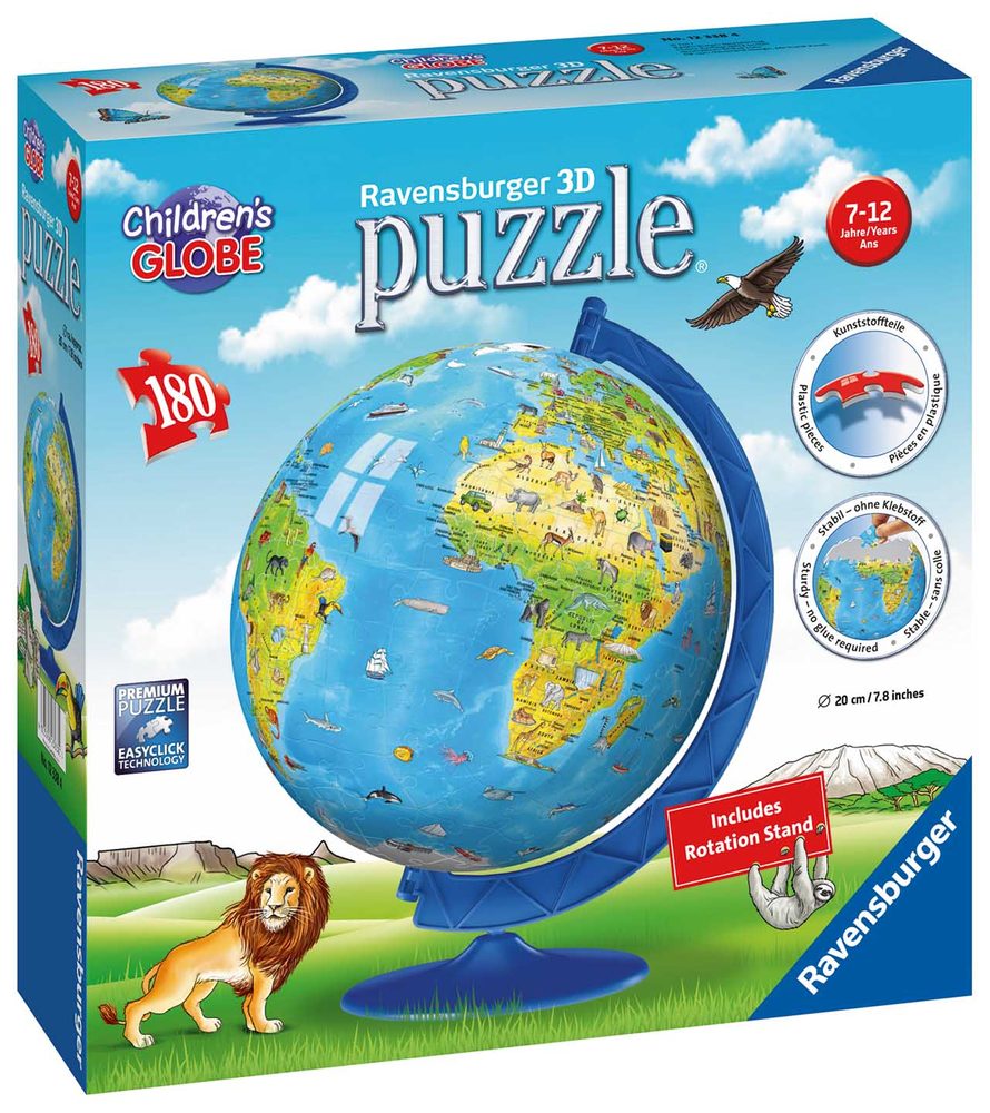 Levně Ravensburger 3D Puzzleball Globus (anglický) 3D 180 dílků