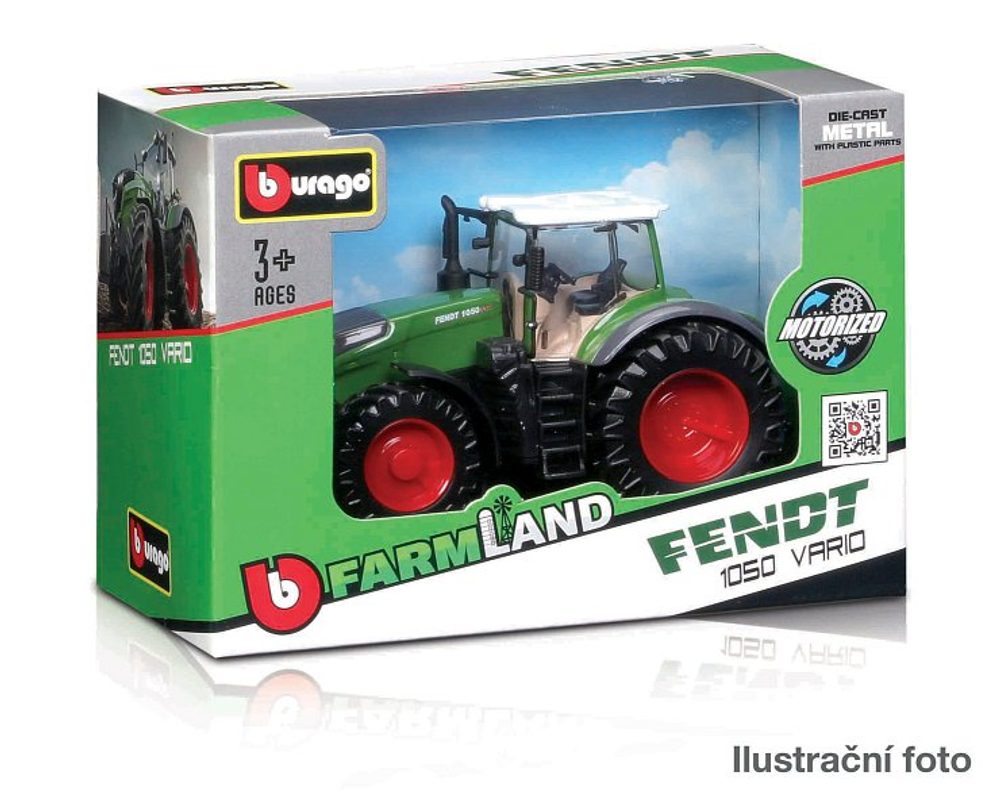Levně Bburago - FarmLand, Traktor se setrvačníkem, 10cm, assort
