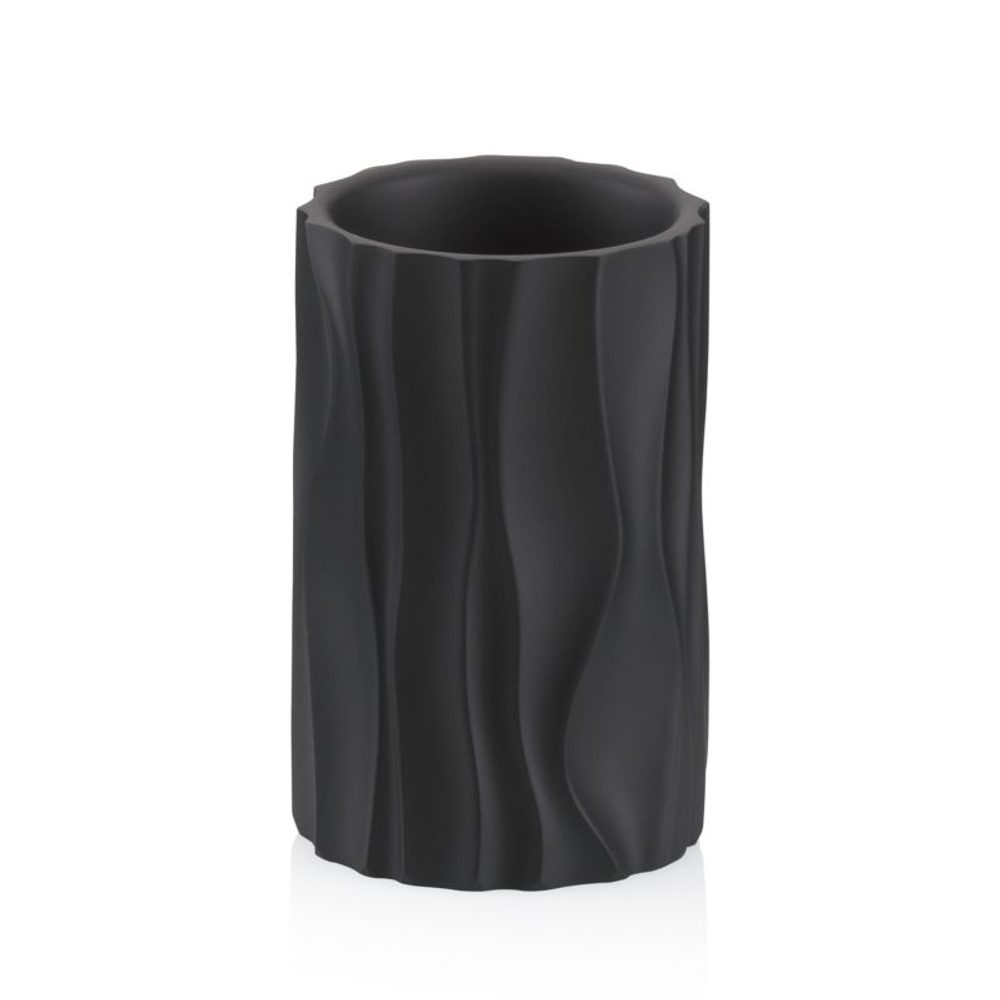 Levně KELA Hrnek Merida polyresin černý 10,5 cm 7,0 cm KL-23765