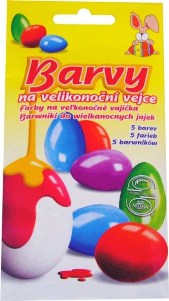 Levně barvy na vajíčka AROCO 5barev,práškové