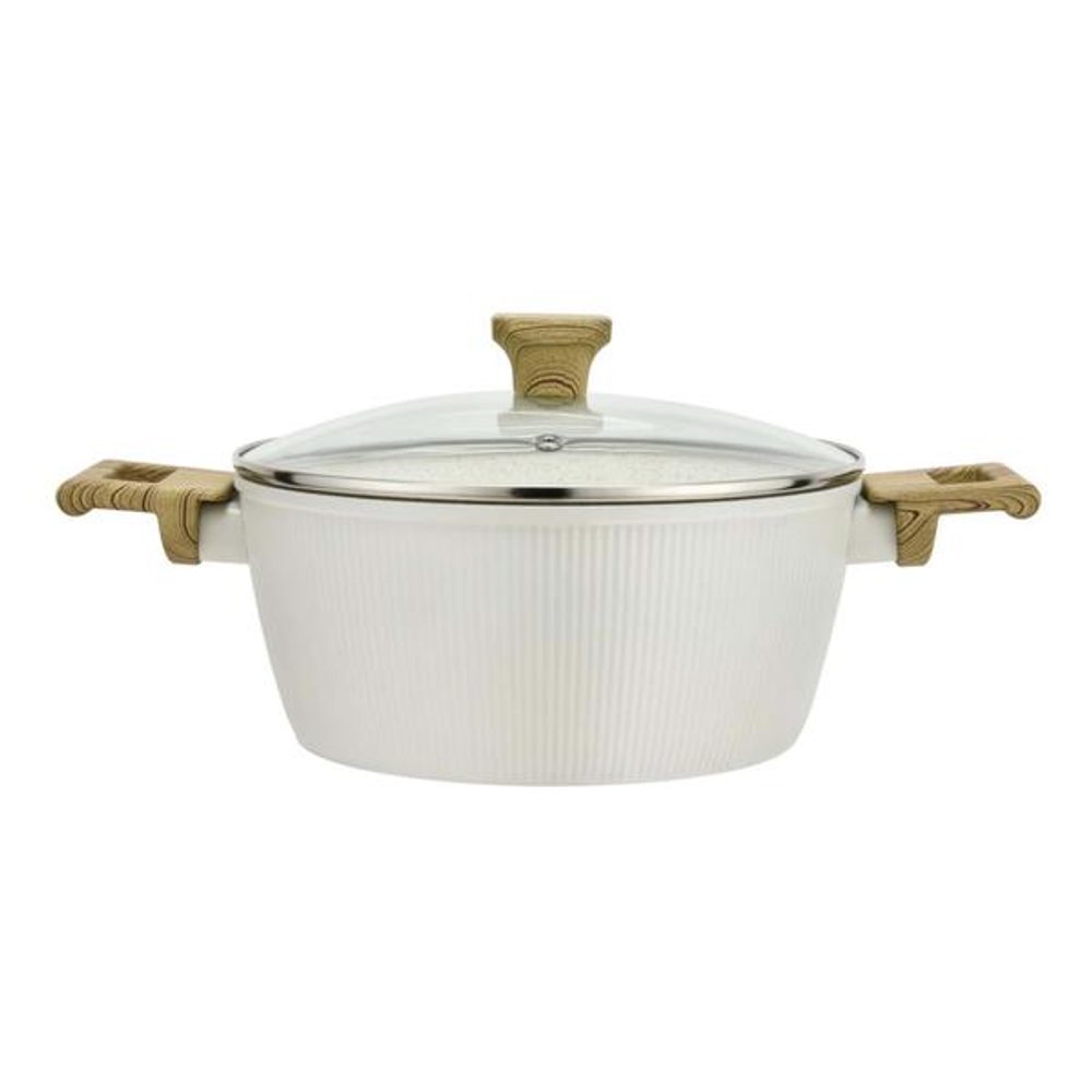 Levně KITCHISIMO HRNEC SE SKL.POKLICÍ BIANCO KITCHISIMO 24X10,5CM