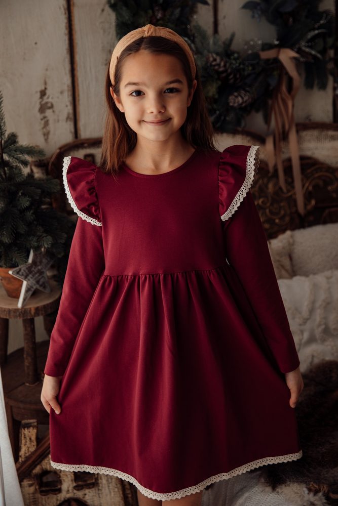 Levně Lily Grey Dívčí slavnostní Lily Grey - vínové - 122