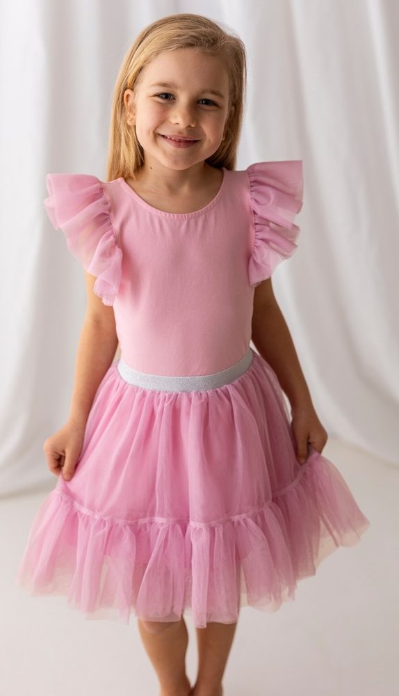 Levně Dívčí sukýnka Princess Lily Grey růžová - 110