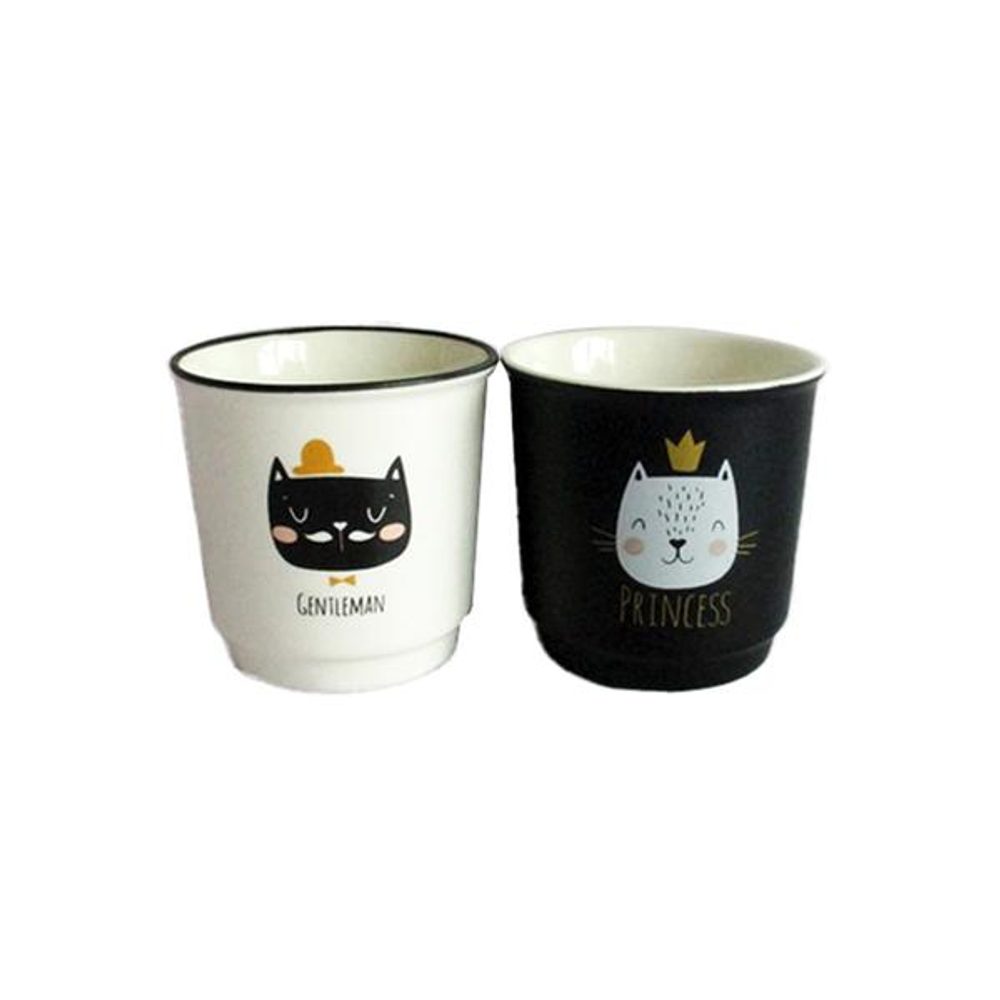 Levně TORO SET HRNKŮ 6KS KOČIČKA, KERAMIKA 90ML 2ASS