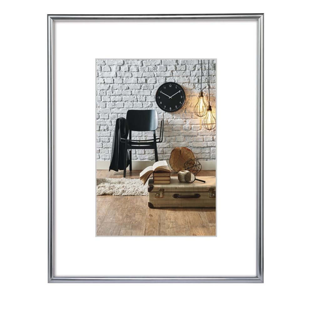 Levně Hama rámeček plastový SEVILLA, stříbrná, 29,7x42 cm, průhledný plast