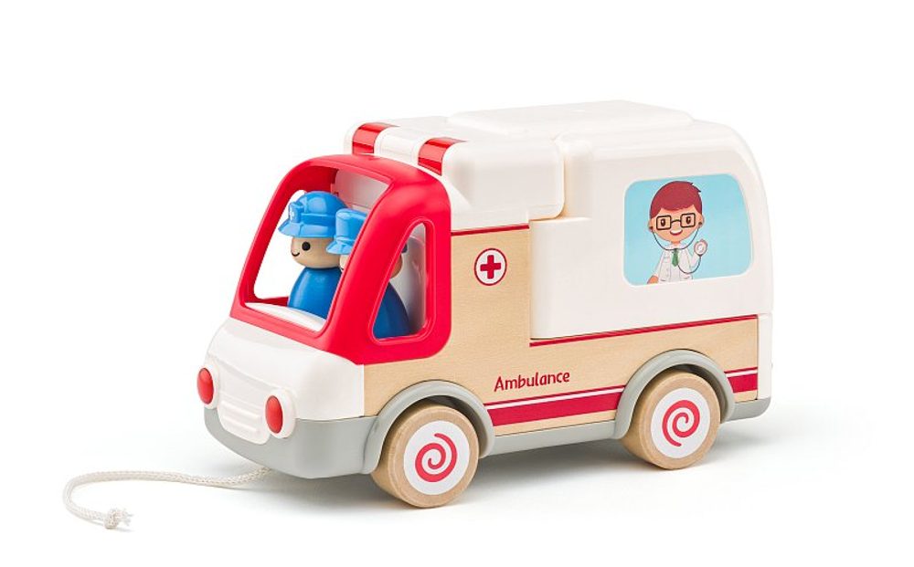Levně WOODY Auto ambulance se zvuky a světlem