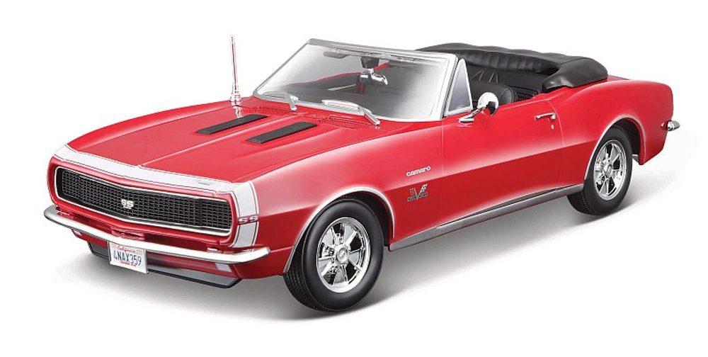 Levně Maisto - 1967 Chevrolet Camaro SS 396 Convertible, červená, 1:18
