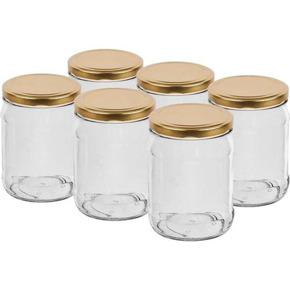 Levně BROWIN SADA SKLENIC TWIST NA ZAVAŘ.500ML S VÍČKEM 82,6KS