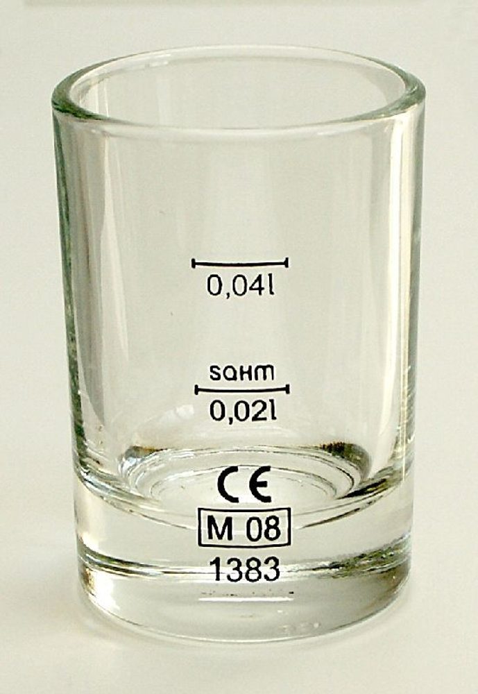 Levně sklen. 20/40ml, 1ks, GLADKY, cejch, panák (min.obj.6ks)