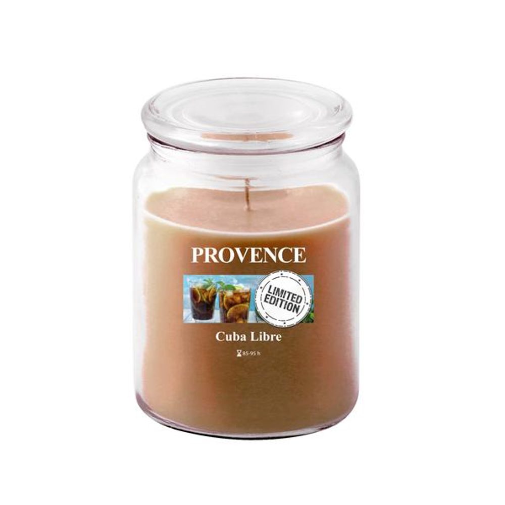 Levně Provence SVÍČKA VE SKLE S VÍČKEM 510G, CUBA LIBRE