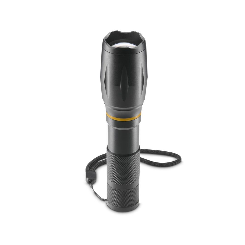 Levně Hama W200, LED svítilna, hliníková, 200 lm / 180 m, 3 režimy, zoom, COB, poutko, baterie