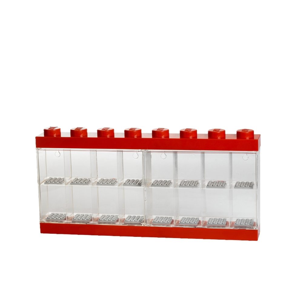 Levně LEGO sběratelská skříňka na 16 minifigurek - červená