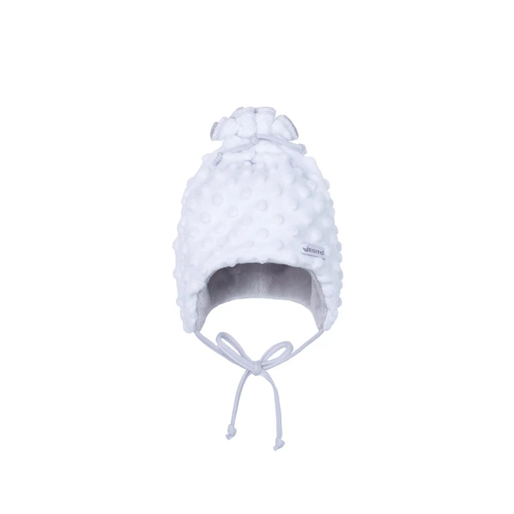 Levně ESITO Dětská zimní čepice Minky Teddy - 34 bílá
