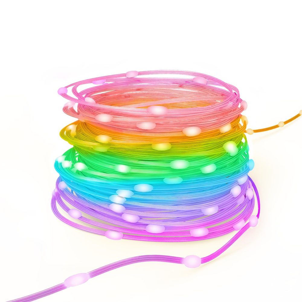 Levně Hama SMART WiFi světelný řetěz, 100 LED, venkovní/vnitřní použití, nastavení barev, stmívání, 10 m