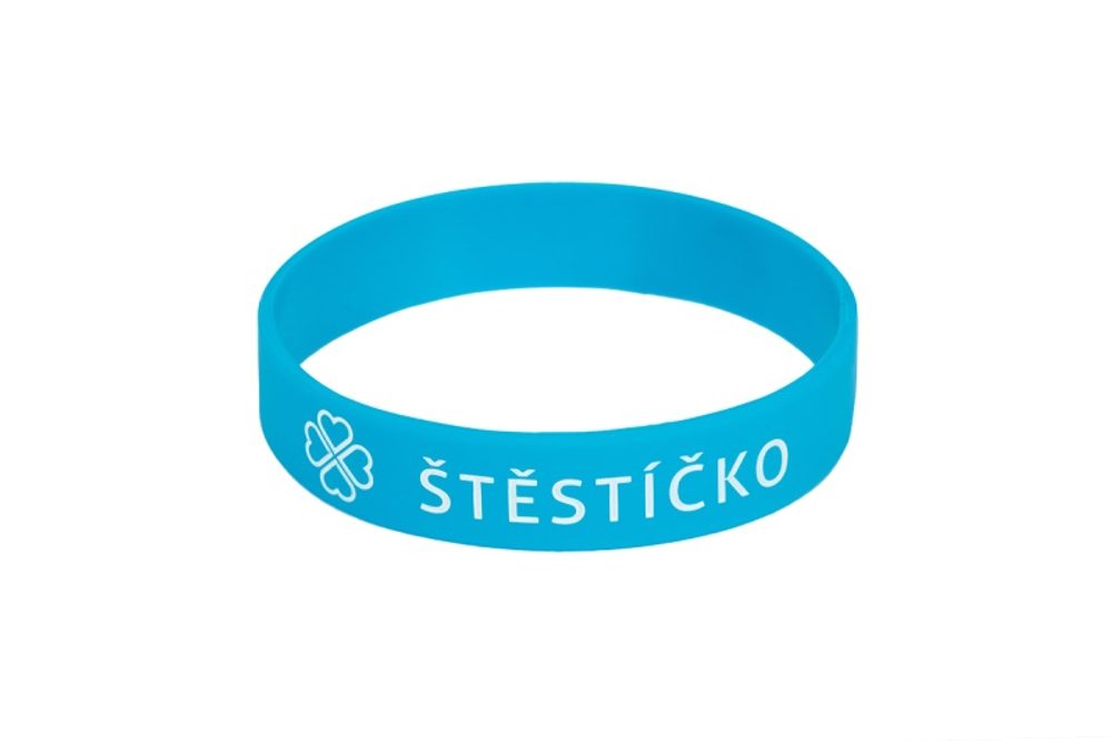 Levně Náramek na ZDRAVOU LAHEV Štěstíčko - modrý
