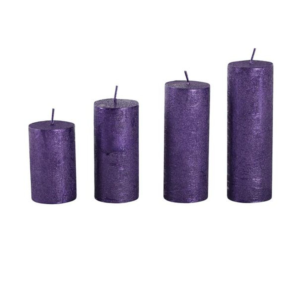 Levně Provence SVÍČKY ADVENTNÍ 4KS, FIALOVÉ