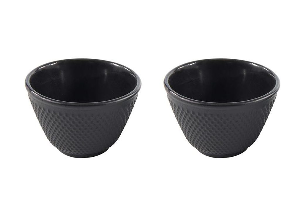 Levně HIT ŠÁLEK NA ČAJ Z LITINY 100ML SET 2KS ČERNÁ