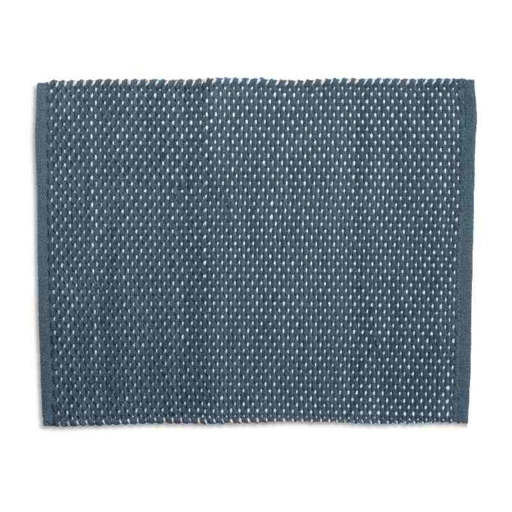 Levně KELA Koupelnová předložka Miu směs bavlna/polyester kouřově modrá 65,0x55,0x1,0cm KL-24728