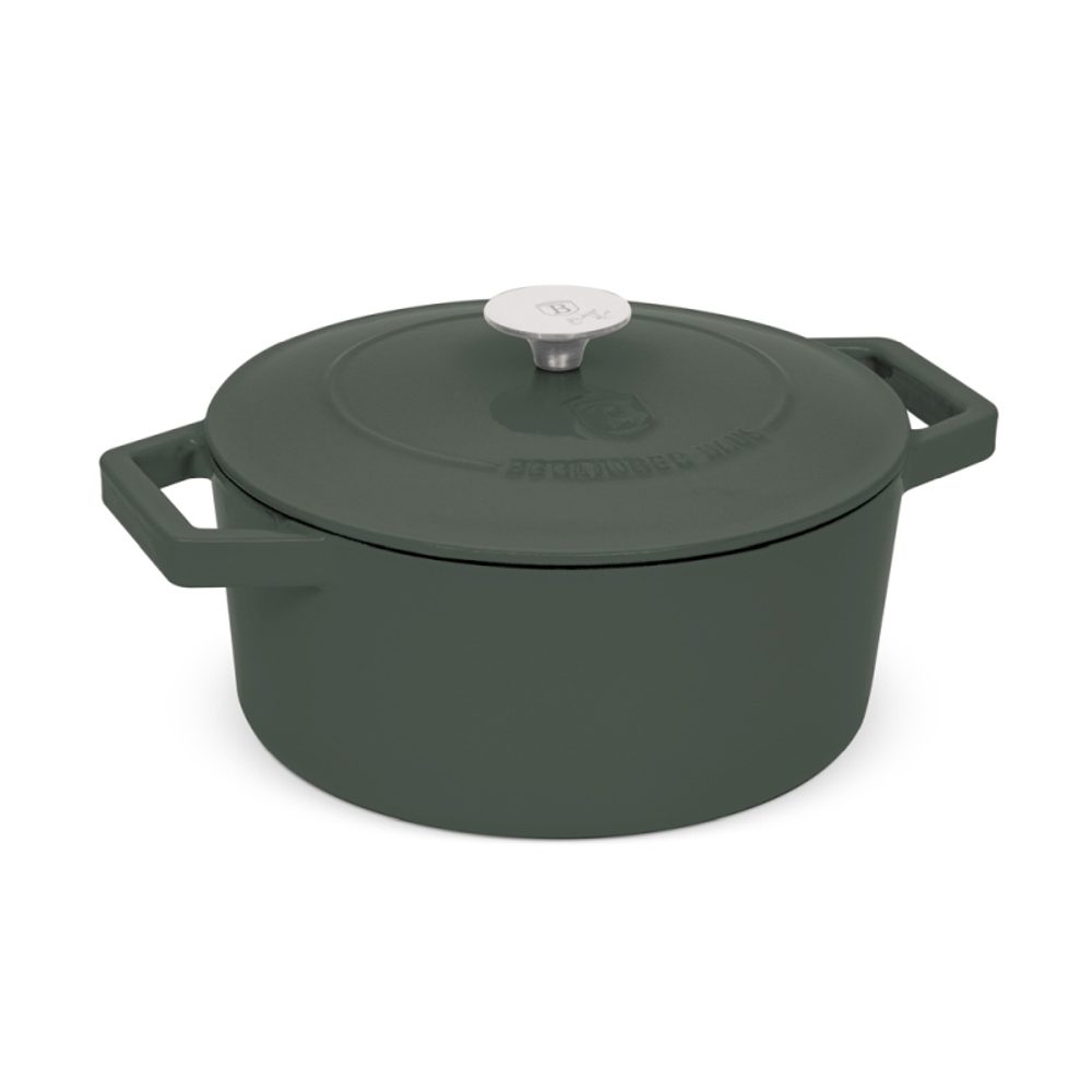 Levně BERLINGERHAUS Pekáč litinový s poklicí 24 cm Matte Green Collection BH-6544