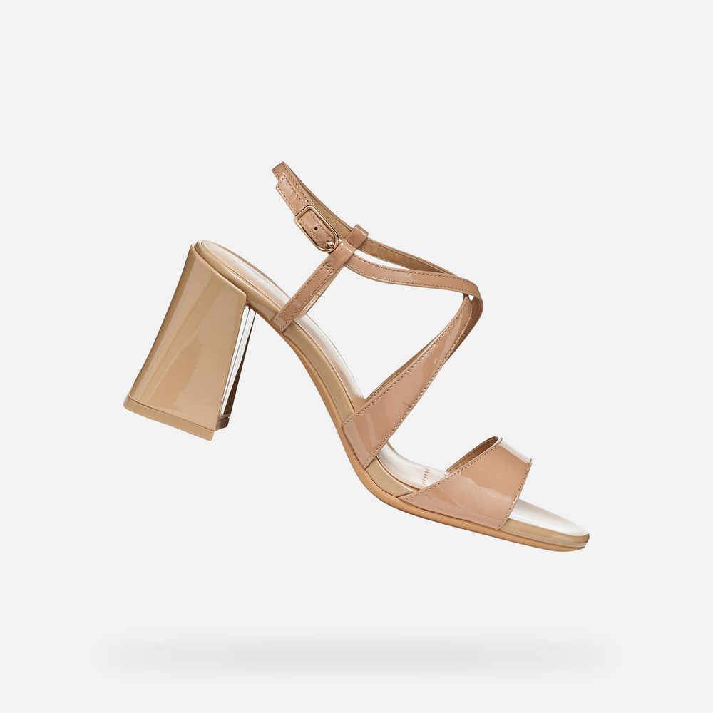 Světle hnědé dámské sandály Geox New Eraklia 80 T01 - 35