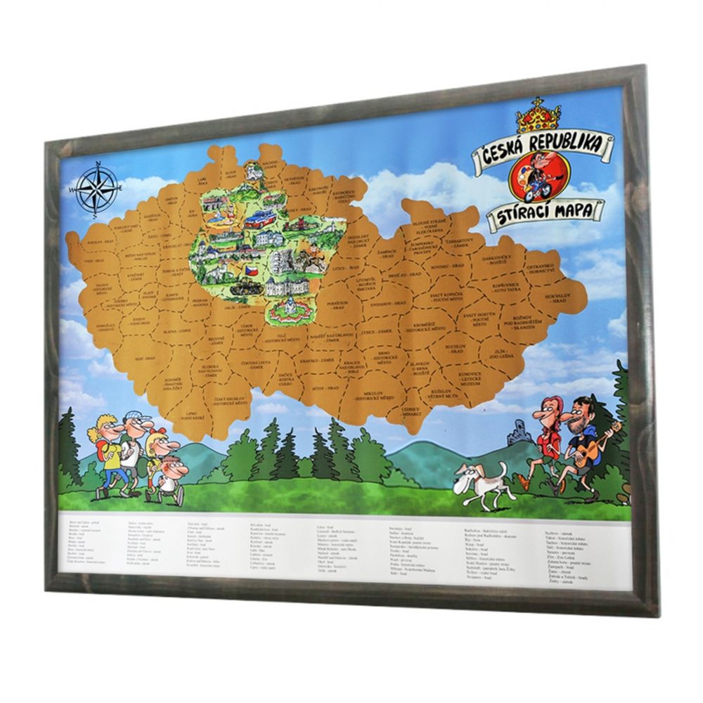 Levně Stírací mapa Česká republika