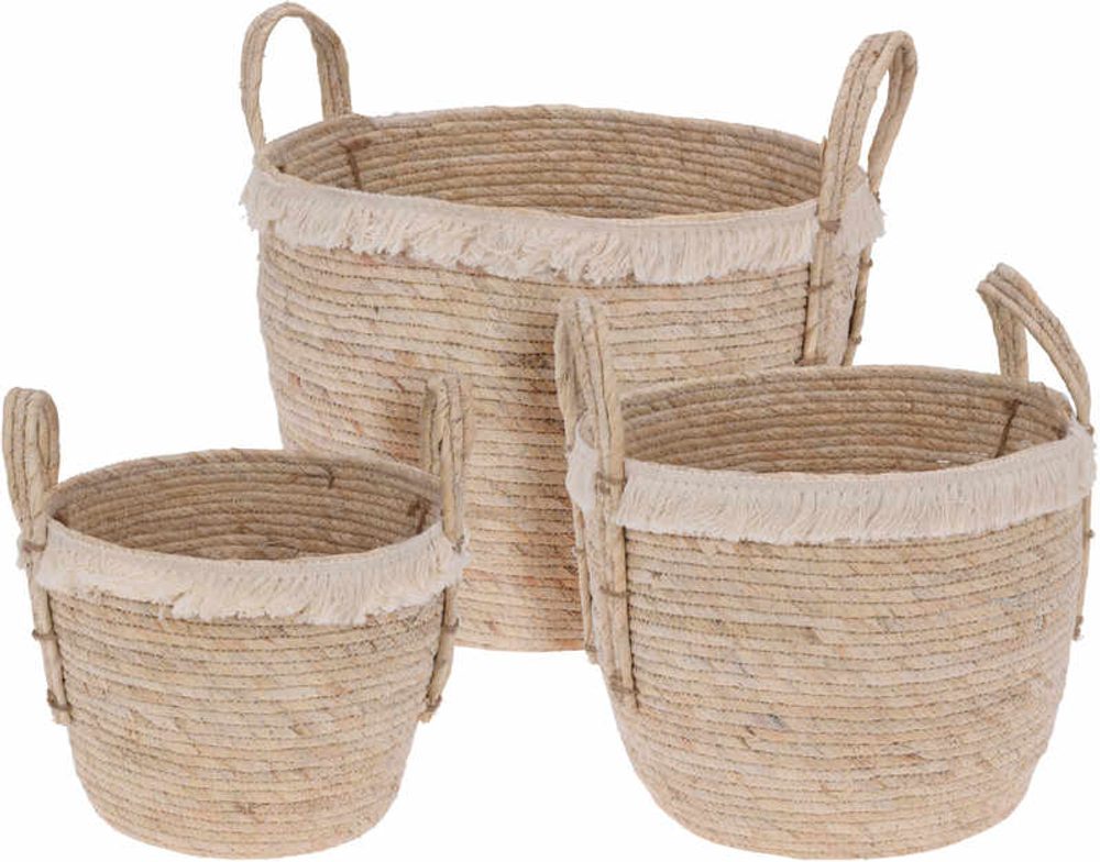 Levně PROGARDEN Obal na květináč sada 3 ks pletený LILIA ECO KO-KR2002280