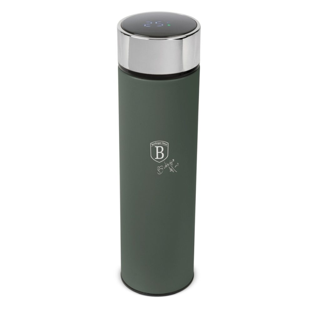 Levně BERLINGERHAUS Chytrá termoska s ukazatelem teploty 0,5 l Matte Green Collection BH-9679
