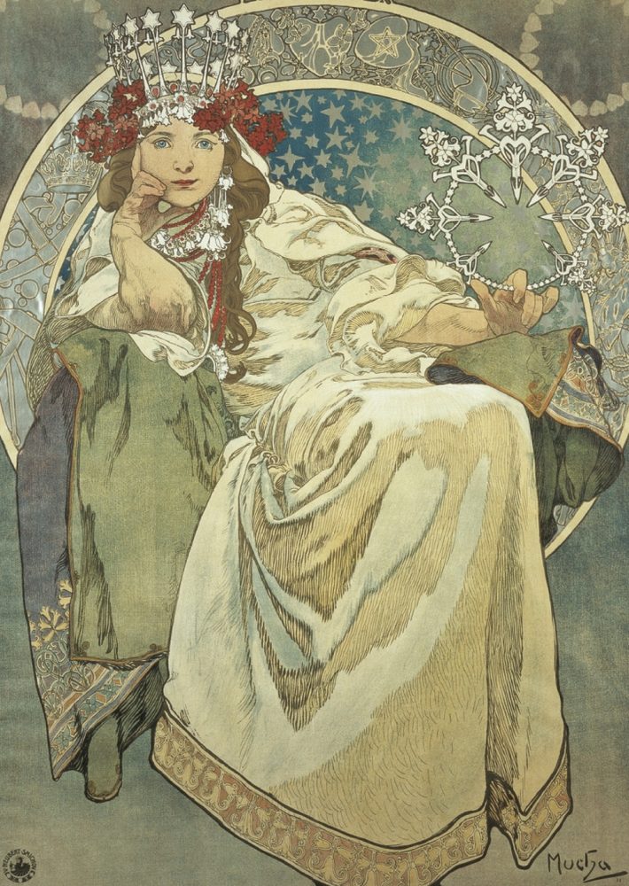 Levně Pohled Alfons Mucha – Princess Hyacinth, krátký Baagl