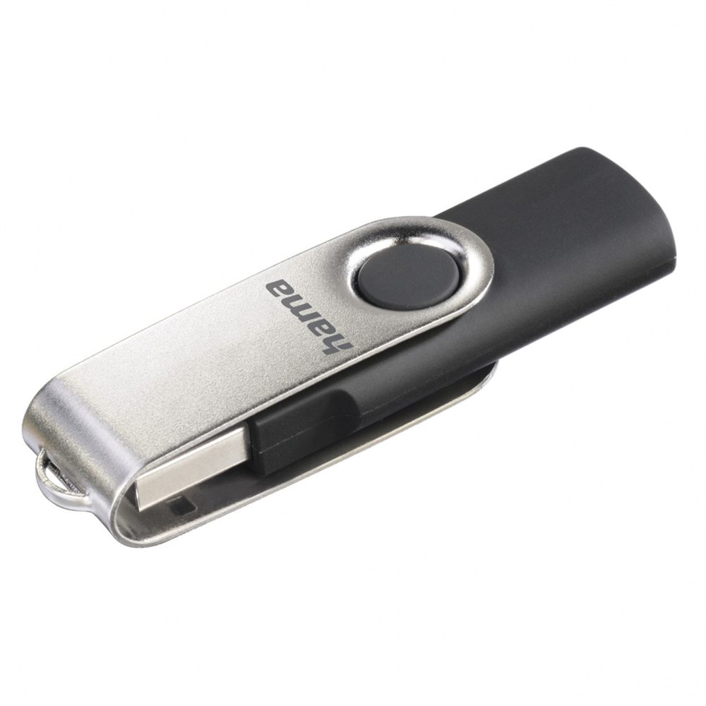 Levně Hama rotate FlashPen, USB 2.0, 64 GB, 6 MB/s, black/silver