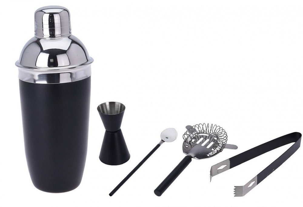 Levně EXCELLENT HOUSEWARE Barmanská sada 5 ks nerez černá KO-A12405590