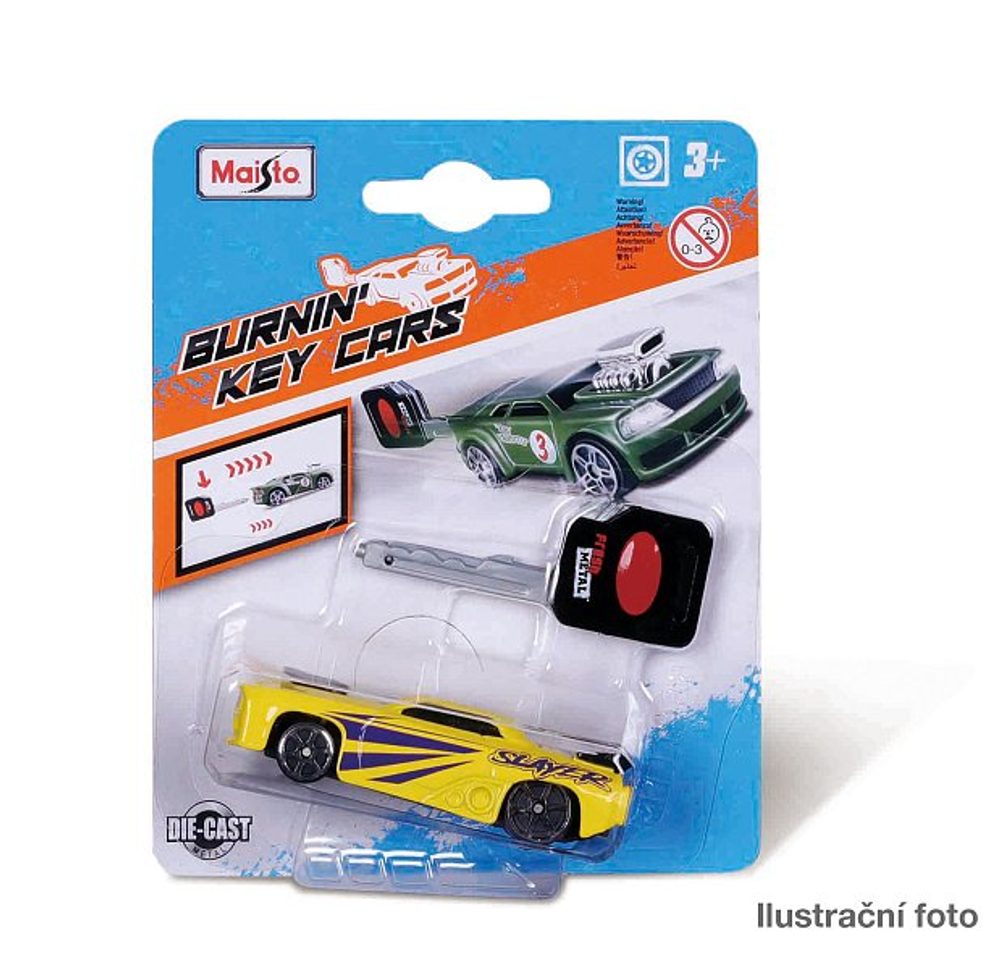 Maisto M. Burnin Key Cars 3´´, assort, blister