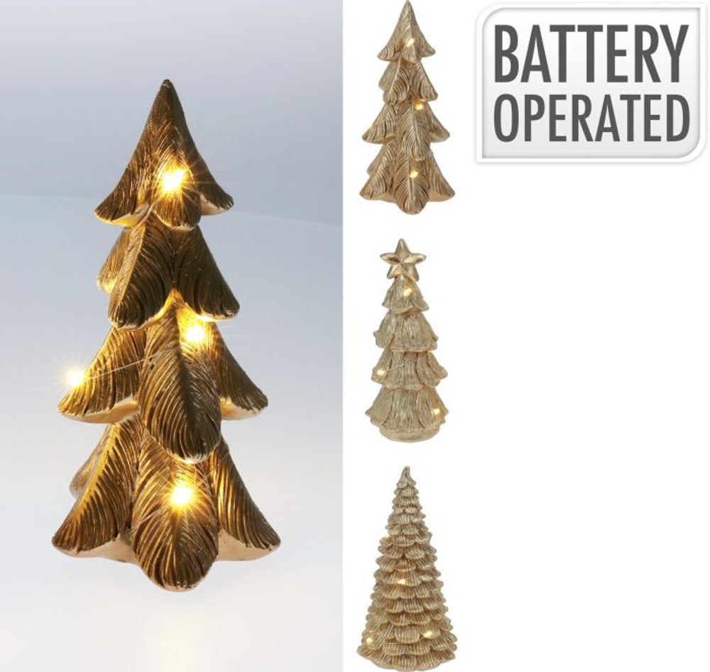 Levně stromeček 15,5cm, vánoční, LED osv., mix druhů