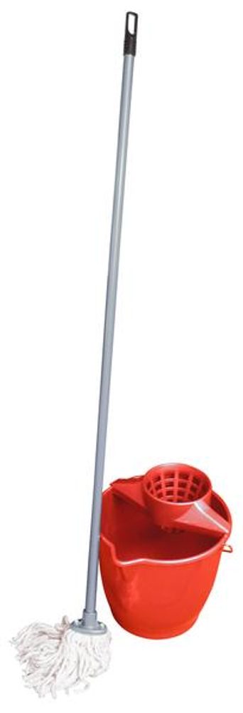 Levně TORO Set provázkový mop a kbelík se ždímadlem, objem 10 l, 27 x 26 cm