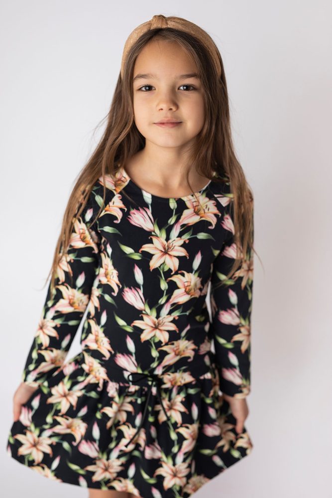 Levně Dětské šaty Lily Grey černá lilie - 104