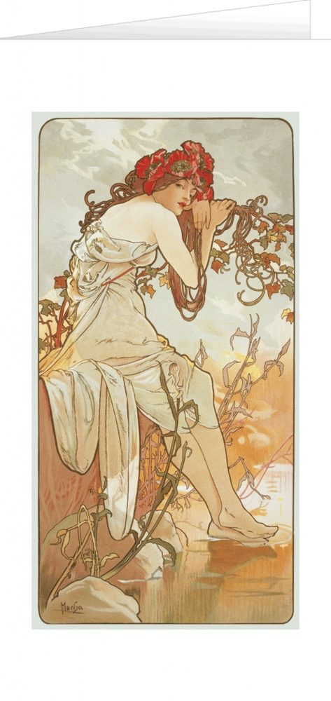 Levně Presco Group Blahopřání Alfons Mucha – Summer