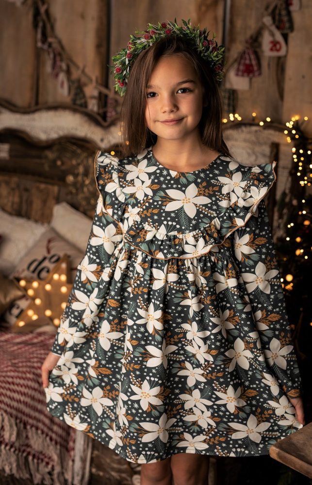 Levně Lily Grey Dívčí slavnostní Lily Grey zimní květ - 104